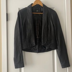 7 FOR ALL MANKIND Leather Blazer Jacket